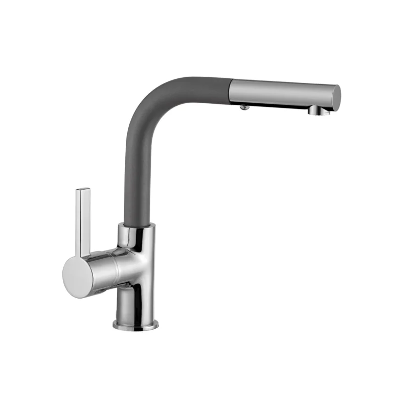 PU157344607, PURITY KELVIN PULL OUT KITCHEN MIXER W. MAGNET TECHNOLOGY CHROME PLATED GRAPHITE GREY 1/2" FLEX