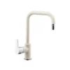 PU154944333, PURITY LENTO KITCHEN FAUCET 1/2" FLEX W.SWIVEL HINGED SPOUT GRANITE CREAM