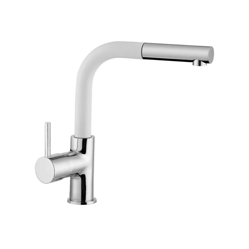 PU157344716, PURITY KLEIN PULL OUT WHITE KITCHEN MIXER 1/2" FLEX