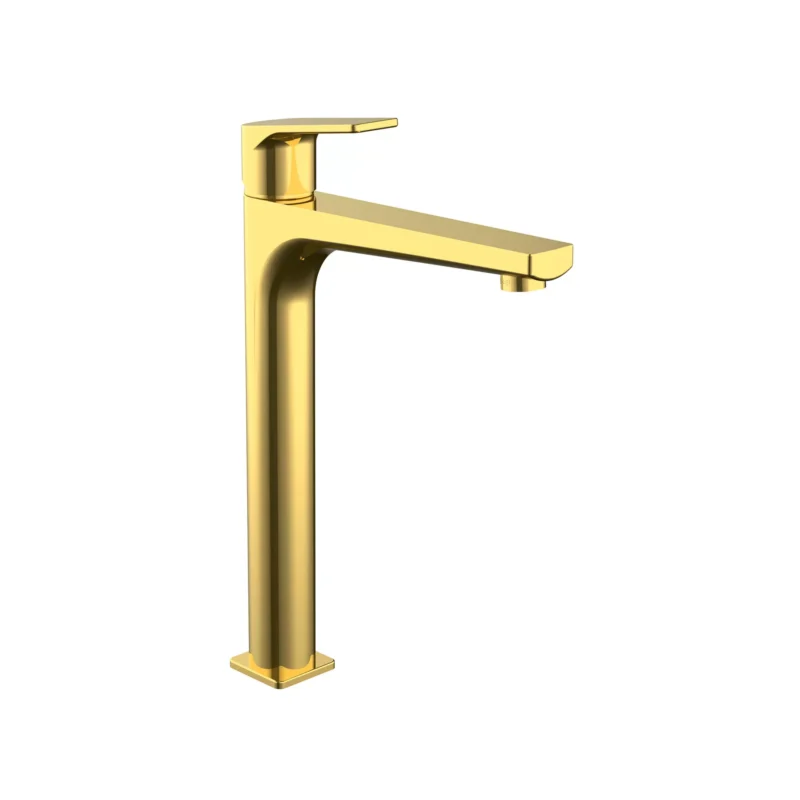 PU156845508, PURITY AZURE TALL BASIN FAUCET 1/2" FLEX GOLD
