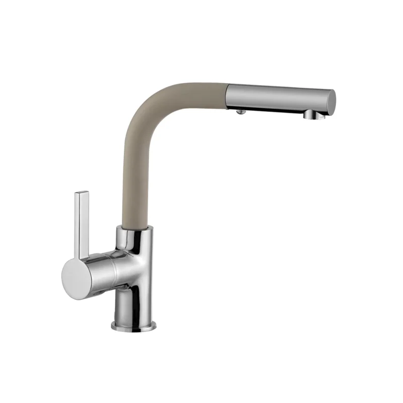 PU157344603, PURITY KELVIN PULL OUT KITCHEN MIXER CHROME PLATED CREAM 1/2" FLEX
