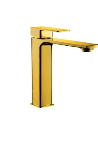 159445518 PURITY BLOC GOLD MAT TALL BASIN FAUCET 1/2 FLEX