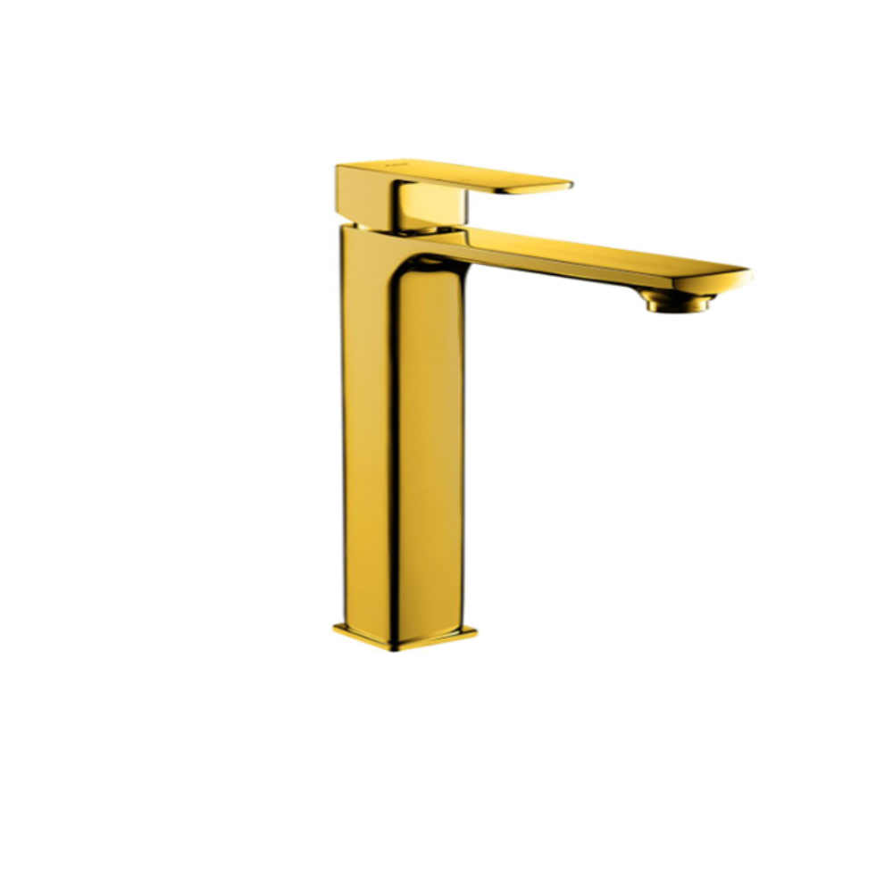 159445518 PURITY BLOC GOLD MAT TALL BASIN FAUCET 1/2 FLEX