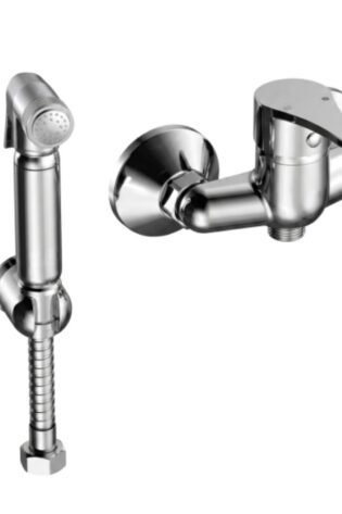 MTB65 - Chrome Bidet Mixer with Hand Shower