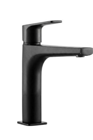 PU156845024 - AZURE BLACK REGULAR BASIN FAUCET 1/2" FLEX BLACK