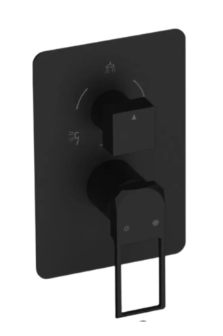 MCA190-S Quadro Concealed Bathroom Armature Black