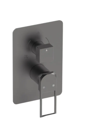 MCA190-G Quadro Concealed Bathroom Armature Gun Black