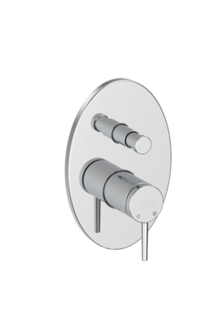 MKB195 Adoro circular concealed mixer with 2 chrome outlets