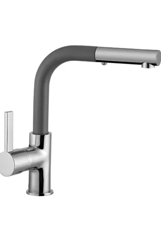 PU157344607, PURITY KELVIN PULL OUT KITCHEN MIXER W. MAGNET TECHNOLOGY CHROME PLATED GRAPHITE GREY 1/2" FLEX