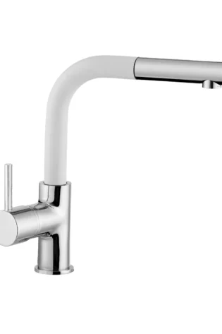 PU157344716, PURITY KLEIN PULL OUT WHITE KITCHEN MIXER 1/2" FLEX