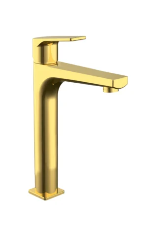 PU156845708, PURITY AZURE MEDIUM BASIN FAUCET 1/2" FLEX GOLD